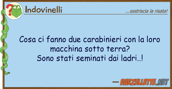 Indovinelli cosa fanno due carabinieri lor