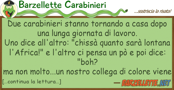 Barzellette Carabinieri due carabinieri stanno tornando casa d
