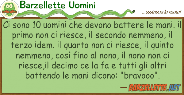 Barzellette Uomini sono 10 uomini devono battere