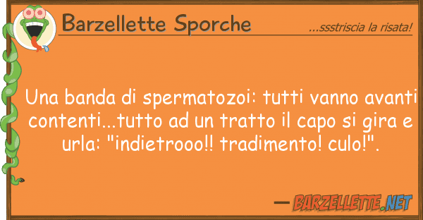 Barzellette Sporche banda spermatozoi: vanno av