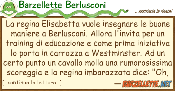 Barzellette Berlusconi regina elisabetta vuole insegnare