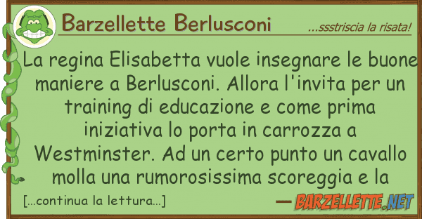 Barzellette Berlusconi regina elisabetta vuole insegnare