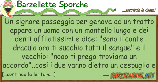 Barzellette Sporche signore passeggia genova tr