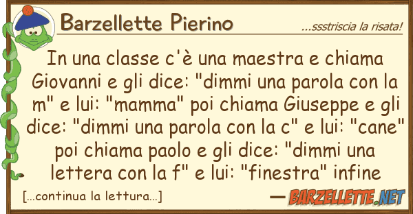 Barzellette Pierino classe c'è maestra chiama