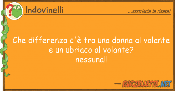Indovinelli differenza c'è donna vol