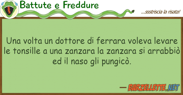 Battute e Freddure volta dottore ferrara voleva