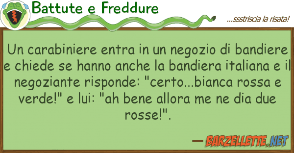 Battute e Freddure carabiniere entra negozio ba