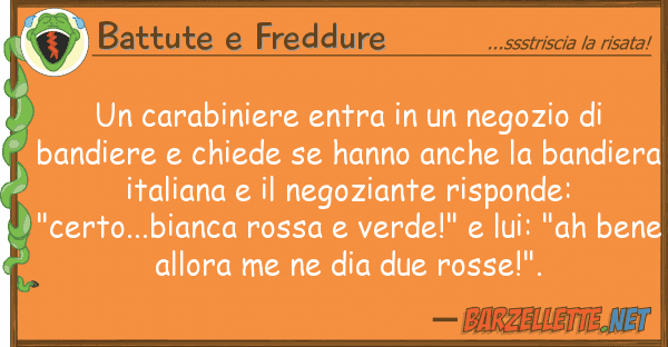 Battute e Freddure carabiniere entra negozio ba