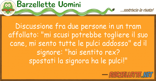 Barzellette Uomini discussione fra due persone tram