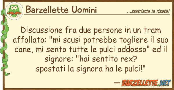 Barzellette Uomini discussione fra due persone tram