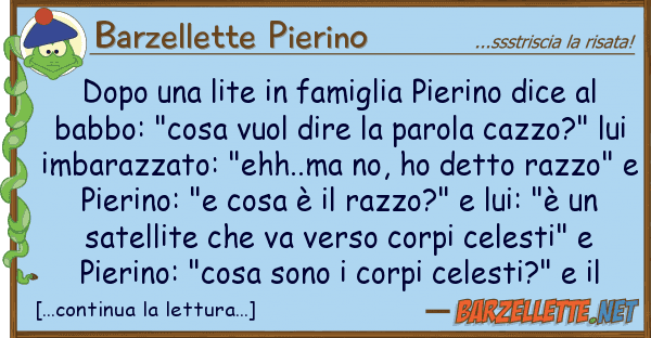 Barzellette Pierino dopo lite famiglia pierino dice