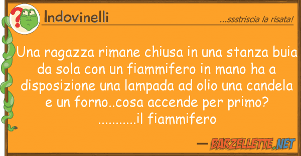 Indovinelli ragazza rimane chiusa stanza