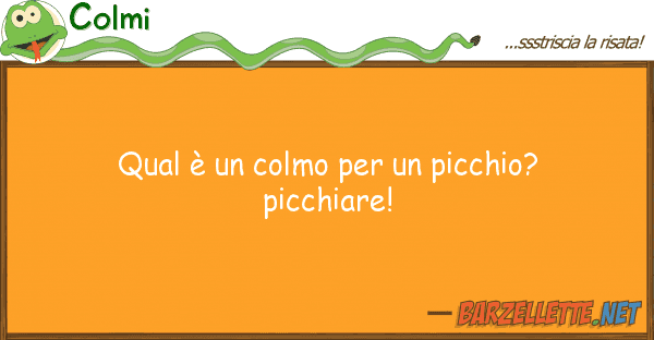 Colmi qual è colmo picchio? picchia