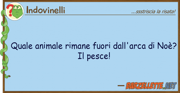 Indovinelli animale rimane fuori dall'arca