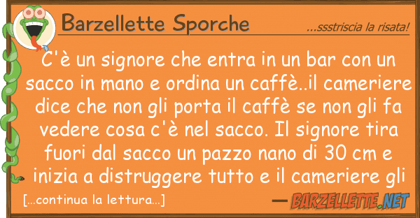 Barzellette Sporche c'è signore entra bar