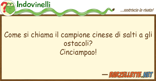 Indovinelli chiama campione cinese sal