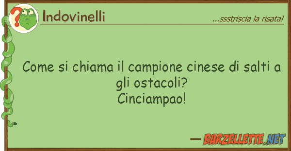 Indovinelli chiama campione cinese sal