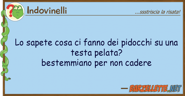 Indovinelli sapete cosa fanno pidocchi