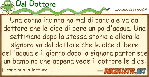 Dal Dottore donna incinta ha mal pancia va
