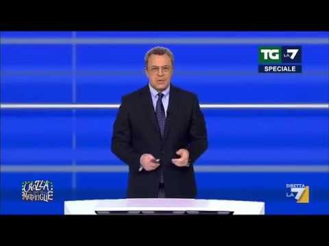 Crozza che imita Mentana al TG7