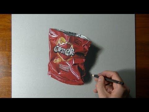 Come disegnare un pacchetto di patatine che sembra vero!