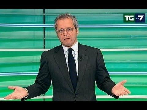 Mentana non riesce a leggere i titoli perchè senza fiato!